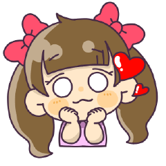 [LINEスタンプ] リボンな女の子