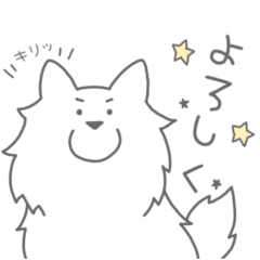 [LINEスタンプ] ゆるんと可愛いわんこ【白いモフモフ犬】