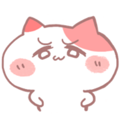 [LINEスタンプ] ピンクのブチネコちゃん