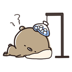 [LINEスタンプ] 風邪のくまのぽんこつ