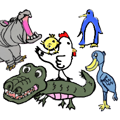 [LINEスタンプ] AKandAnimals