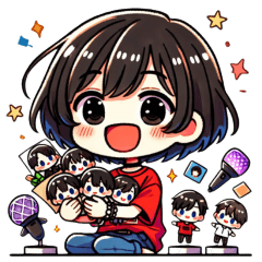 [LINEスタンプ] 今日も推しが世界一！【赤】