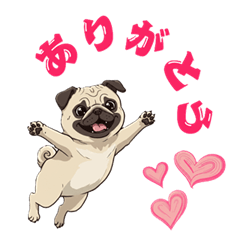 [LINEスタンプ] パグ・1年中使えるスタンプ編