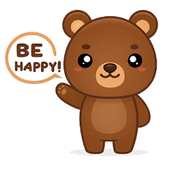 [LINEスタンプ] クマたんの英会話1