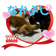 [LINEスタンプ] ラブリ～はなちゃん❤️＆こてつ編