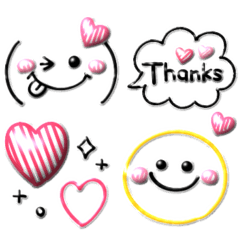 [LINEスタンプ] ぷくぷくボールペン風♡毎日使える敬語