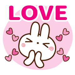 [LINEスタンプ] 気持ちを伝える♡うさぎさん