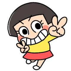 [LINEスタンプ] おかっぱちゃん❤