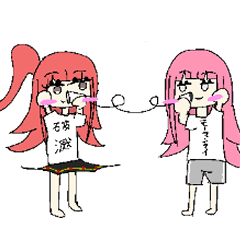 [LINEスタンプ] くあちるガールズwith犬
