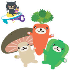 [LINEスタンプ] ルフルフランド お野菜三悪人その2