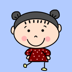 [LINEスタンプ] だんごヘアーの女の子【日常会話】