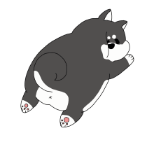 [LINEスタンプ] 振り向き黒柴