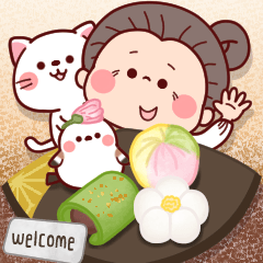 [LINEスタンプ] 一年中使える★ばあばとお菓子の詰め合わせ