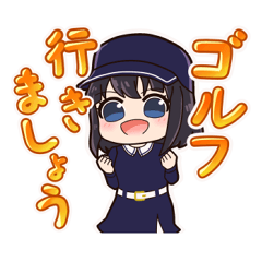 [LINEスタンプ] 毎日使えるゴルフ女子スタンプ(ボブ娘)