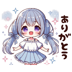 [LINEスタンプ] ゆるふわツインテール女子の日常 01