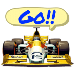 [LINEスタンプ] クラシックF1レーサー