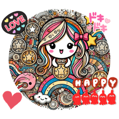 [LINEスタンプ] パステル恋んちゃん
