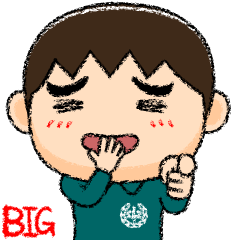 [LINEスタンプ] 緑ジャージの男子（緑中）絵本タッチ