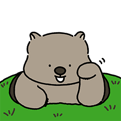 [LINEスタンプ] かわいいウォンバットさん