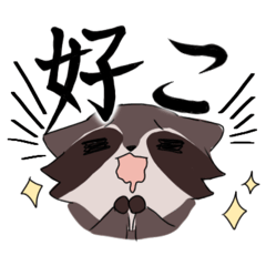 [LINEスタンプ] ☆好きが爆発あらいぐま☆