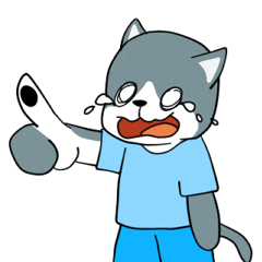 [LINEスタンプ] わらってるはいいろねこ