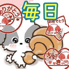 [LINEスタンプ] 愛犬♡シーズーdeご挨拶【ハンコ入り】