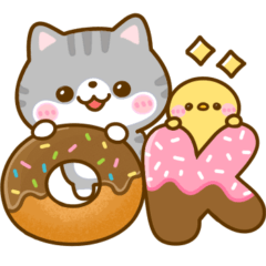 [LINEスタンプ] ねこねこにゃんこ♡スイーツ山盛り