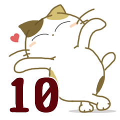 [LINEスタンプ] みけ猫みけさん10