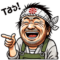 [LINEスタンプ] 劇画タッチの大工おじさん爆誕！