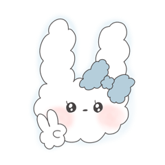 [LINEスタンプ] もこもこうさぎ〜きらきら‎★〜