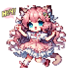 [LINEスタンプ] ピクセルドットちゃん No1.