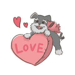 [LINEスタンプ] シュナちゃんのLOVEスタンプ