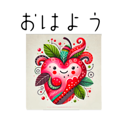 [LINEスタンプ] いちごたちの宴