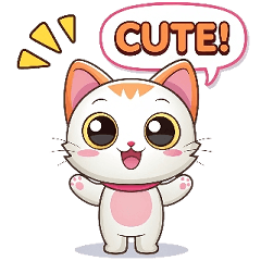 [LINEスタンプ] 猫のみーちゃん英会話1