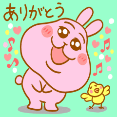 [LINEスタンプ] ほっぺたおもちのうさぎ