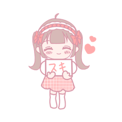 [LINEスタンプ] らぶりー赤チェックアニメ♡愛理たん