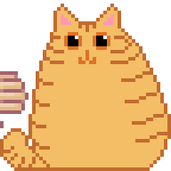 [LINEスタンプ] 太ったオレンジの猫