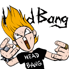 [LINEスタンプ] HEAVY METAL headbang