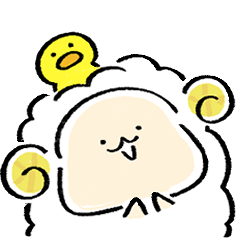 [LINEスタンプ] ことりとひつじ。（なかよし）