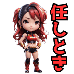 [LINEスタンプ] 仮装女子in大阪 ちびキャラお仕事編
