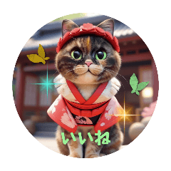 [LINEスタンプ] キュートな花ちゃん（3DキャットVer.）