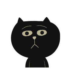 [LINEスタンプ] 虚無ねこ クロネコver.