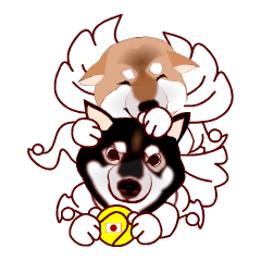 [LINEスタンプ] しばっちのあずきとくるみ