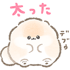 [LINEスタンプ] 絶対に痩せたいポメラニアンぽぽち