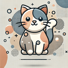 [LINEスタンプ] 1匹の猫のコンセプチュアルアート