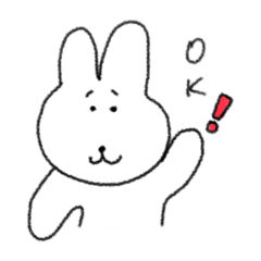 [LINEスタンプ] どうぶつすたんぷ うさぎver