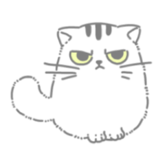 [LINEスタンプ] 今日も働きたくない社畜の虚無猫ちゃん