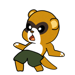 [LINEスタンプ] 驚いたイタチ