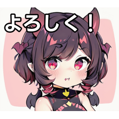 [LINEスタンプ] リトルデビルキャット