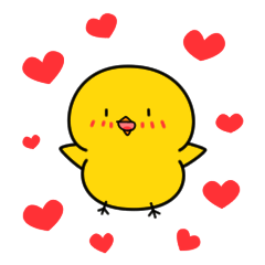 [LINEスタンプ] ひよこのちっぴ 好き好き